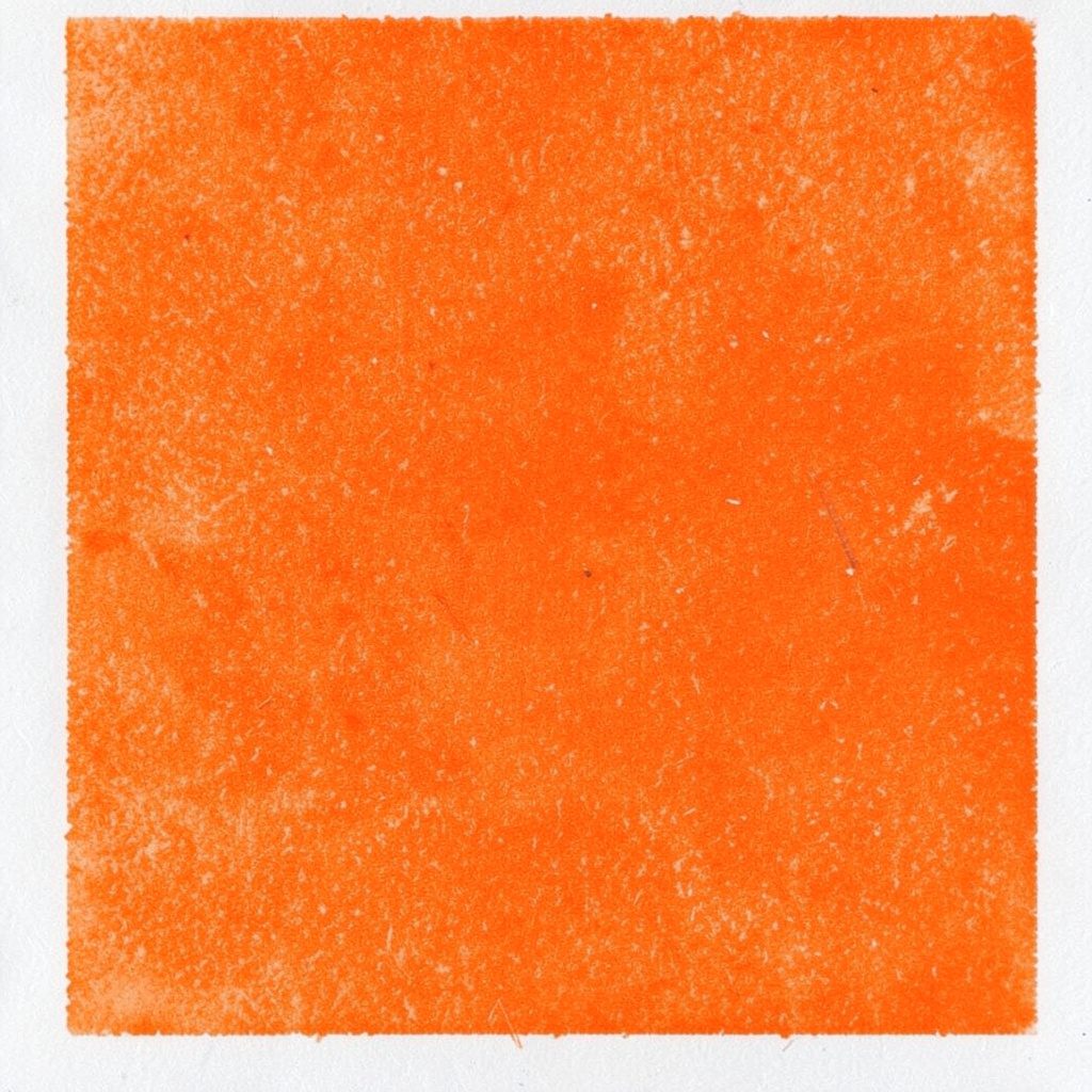 A small two-ink risograph print in rust and charcoal, showing an expressionist portrait with bold, angular features.